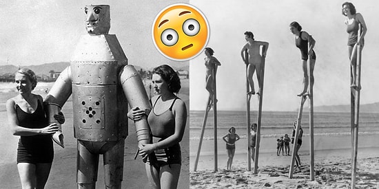 18 странных винтажных пляжных фото, которые заставят вас сказать: "Что ЭТО?"