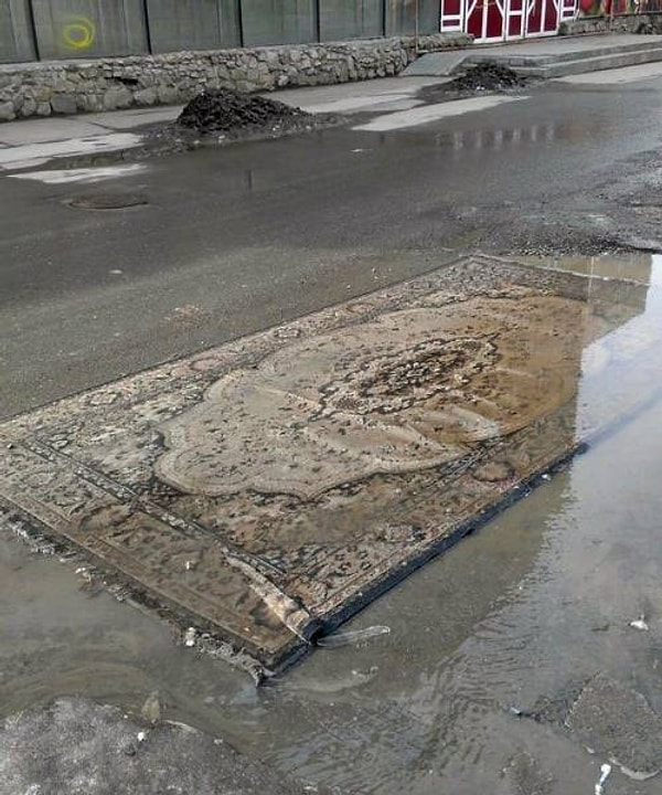 10. VIP-парковочное место, декорированное персидским ковром