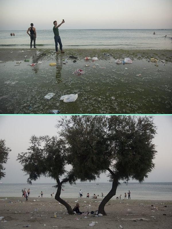 6. Yeşilköy ve Florya sahillerinin de durumu aynı şekilde. Her yer çöp!