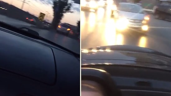 Akan Trafikte Aracıyla 360 Derece Dönerek Trafiği Tehlikeye Sokan Adam