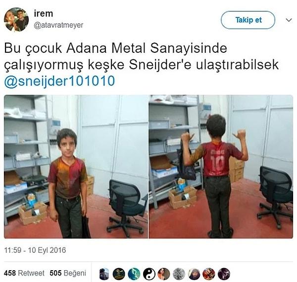 6. Metal sanayisinde çalışan Galatasaray formalı çocuk sosyal medyada paylaşılınca