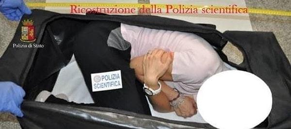 İtalyan polisin Chloe'nin kaçırılmasıyla ilgili yaptığı canlandırma görseli.