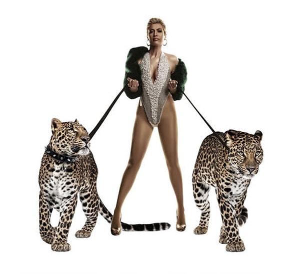 7. Popstar Mehtap'ın kendi imkanlarıyla oluşturduğu bir çift leopar