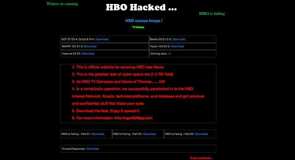 Siber korsanlar ayrıca HBO’nun ağına sızmanın toplam 6 ay sürdüğünü ve 500.000 dolara mal olduğunu da açıkladı.