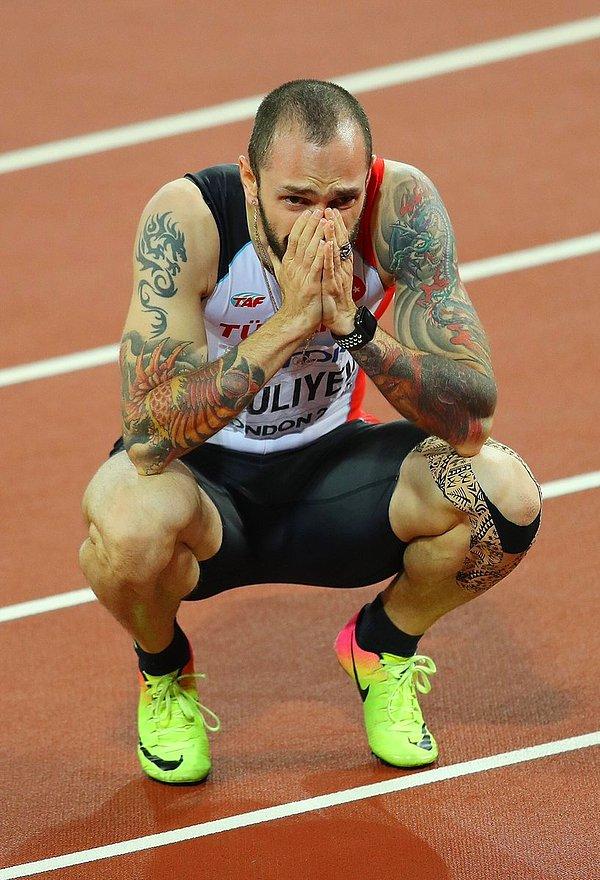 Guliyev, yarışma sonrası gözyaşlarına hakim olamadı...
