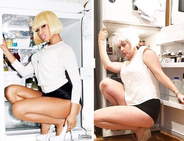 5. Никки Минаж у холодильника тоже есть!