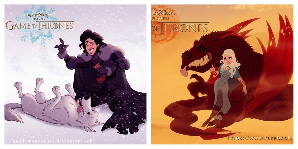 Художники показали, как выглядели бы персонажи сериала "Игра Престолов" если бы его снял Дисней