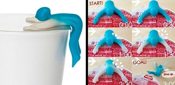 12. А этот малыш плюхнется с вашей миски с лапшой быстрого приготовления, сообщая тем самым, что она готова!