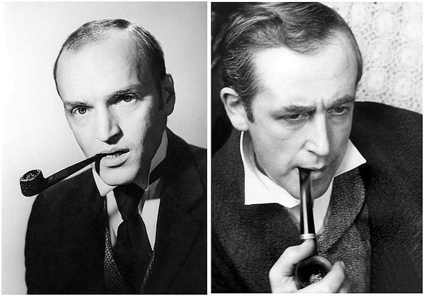 5. Фотопробы Александра Кайдановского и Василия Ливанова на роль Шерлока Холмса для фильма "Шерлок Холмс и доктор Ватсон". В итоге роль получил Ливанов