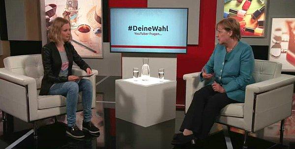 Merkel, seçim çalışmaları kapsamında, Youtube üzerinden yayın yapan popüler Alman kullanıcıların sorularını yanıtladı.