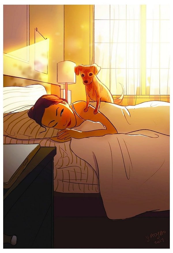 26. Просыпаться вместе со своей собакой