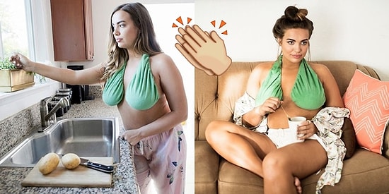 Hanımlar Kulak Verin! Terleyen Memelerinizi Kuru ve Dik Tutacak Özel Havlu 'Ta-Ta Towel'