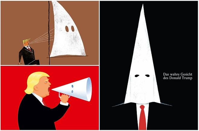 Üç Dergi Peşi Sıra Kapağa Taşıdı: Trump ve 'Ku Klux Klan' Külahı