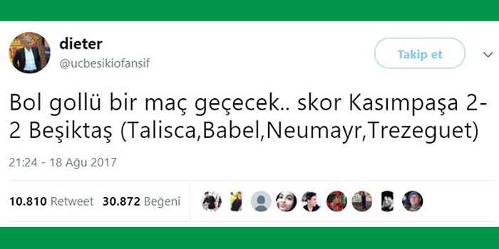 Kasımpaşa-Beşiktaş Maçını Her Şeyiyle Doğru Tahmin Eden Kahin Yürekli Adama Yapılan Yorumlar