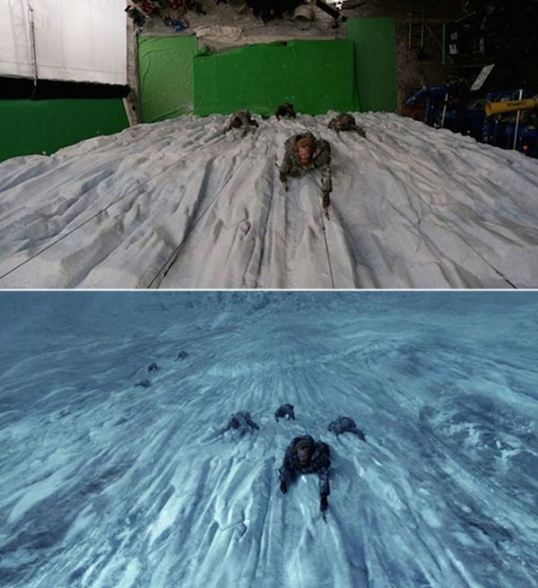 4. Так снималась знаменитая сцена поднятия на стену