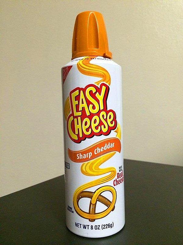 21. 'Easy Cheese' denen bu illet peynir.