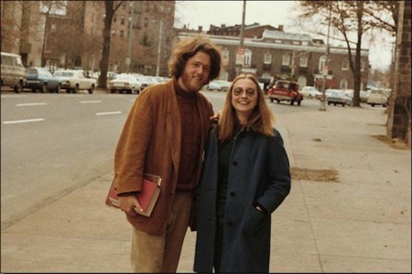 21. Bill ve Hillary Clinton'ın üniversite yılları, 1973.
