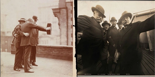 Selfie çeken beyefendiler, 1920.