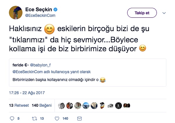 Ancak Ece Seçkin, Demet Akalın'ı asla sallamadı ve ona yorum yapan takipçisine cevap verdi.