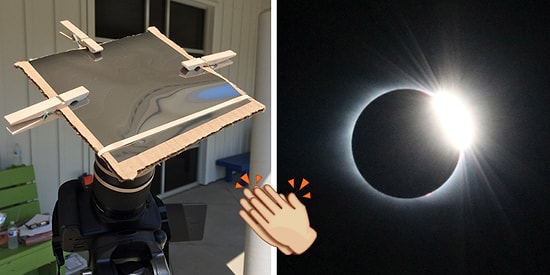 Güneş Tutulmasını Kendi Yöntemleriyle Fotoğraflayıp Harikalar Yaratan Adam