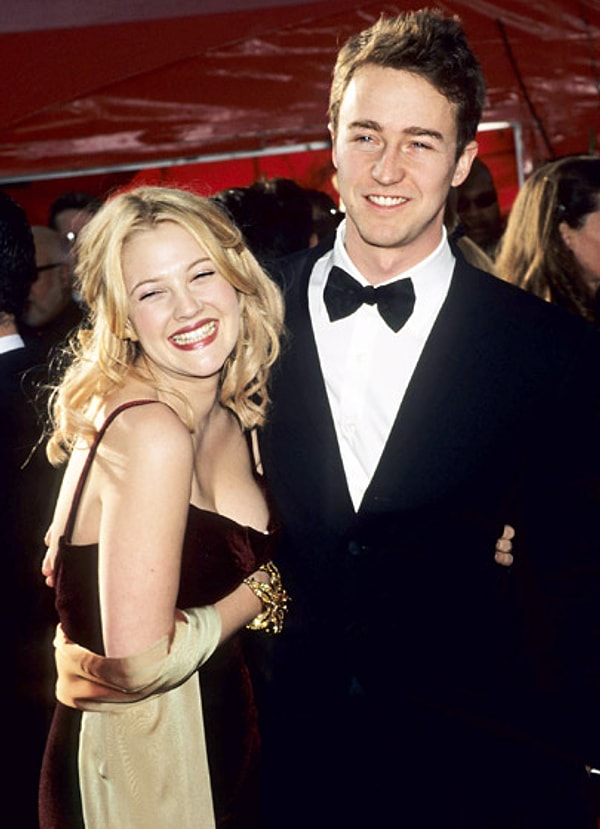 6. Дрю Бэрримор и Эдвард Нортон