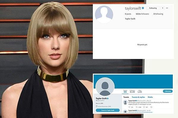 Birkaç haftadır taciz davasıyla gündeme gelen Swift, hafta içerisinde tüm sosyal medya hesaplarını sıfırlayarak yine gündeme damgasını vurdu.