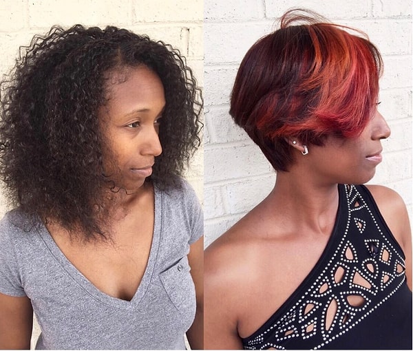 14. Горячий и дерзкий образ. Градиент оттеняет и придает игривого настроения.