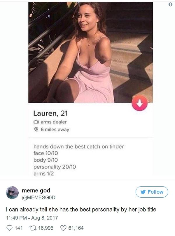 Yakınlarda, Tinder biosuna durumunu muazzam açıklayan mizah dolu bir yazı yazdı ve anında Twitter, Reddit gibi platformlarda viral oldu.