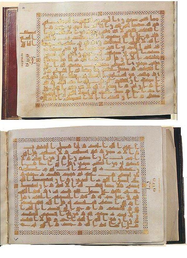İstanbul Süleymaniye Kütüphanesi'ne bağlı Nuruosmaniye Kütüphanesi koleksiyonundan 1990 yılında çalınan tarihi Kur'an-ı Kerim'in 62 yaprağı Londra'daki Christie's Müzayede Evi'nde satışa çıkmıştı. Kitaba ait bazı parçalar ise Danimarka'da bulunuyor.