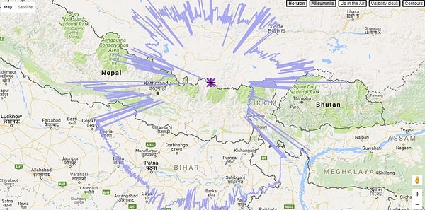 14. Вот все, что вы можете увидеть с вершины горы Эверест: