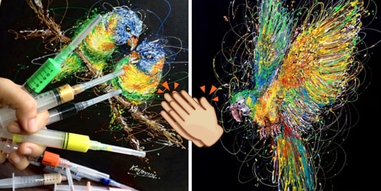 Boş Zamanlarında Şırıngaları Kullanarak Muazzam Sanat Eserleri Ortaya Çıkaran Hemşire