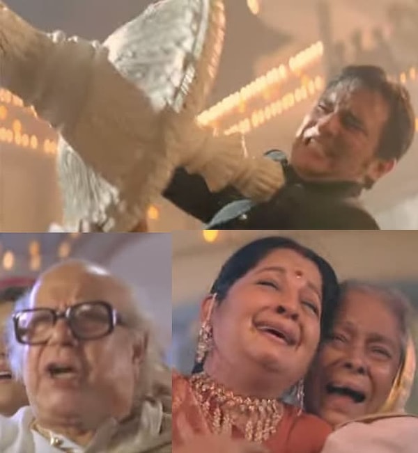 7. Момент в "Замужней женщине", когда вся семья Шекхара кричит ему, чтобы он сломал стену.