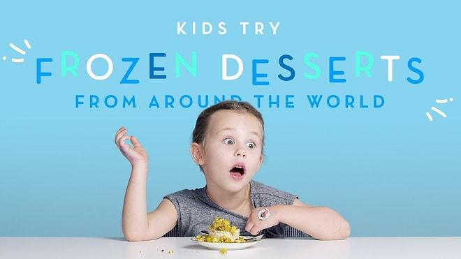 Çocuklar Dünyanın Her yerinden Getirilen Dondurulmuş Tatlıları Deniyor