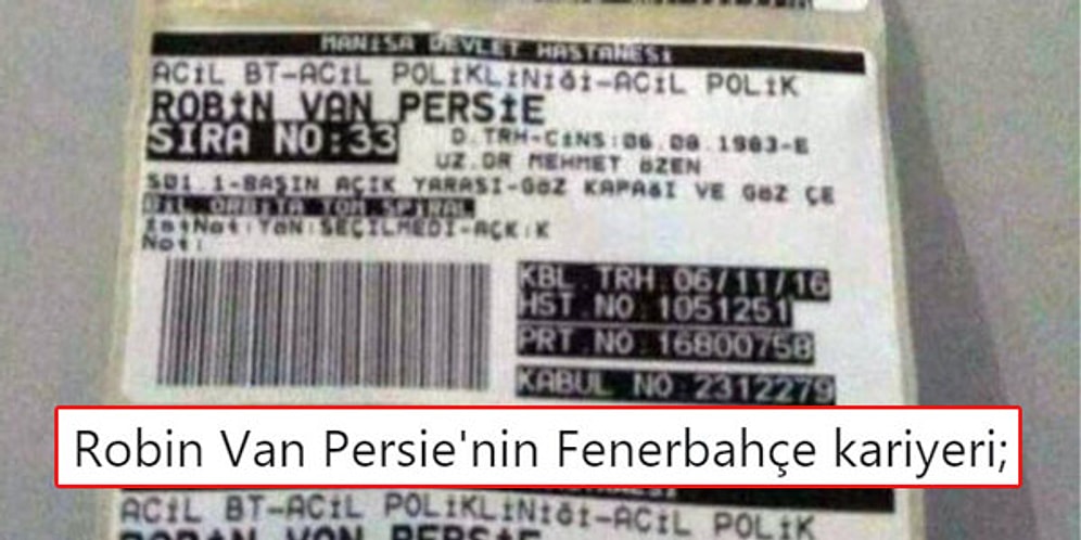 Fenerbahçe'de Neredeyse Attığı Golden Çok Sakatlık Geçiren Van Persie'ye Tepkisini Dile Getiren 17 Kişi