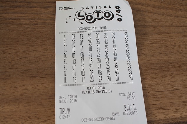 14. 5 tutturulmuş Sayısal Loto kuponu