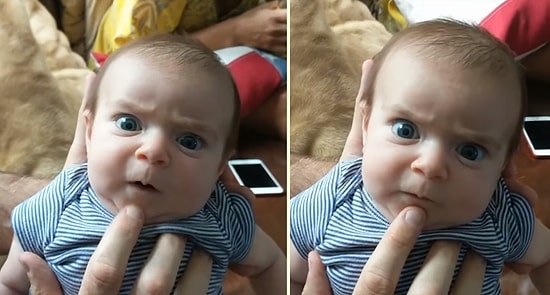 Çocuğunun Endişeli Surat İfadesine Dublaj Yapan Muzip Baba
