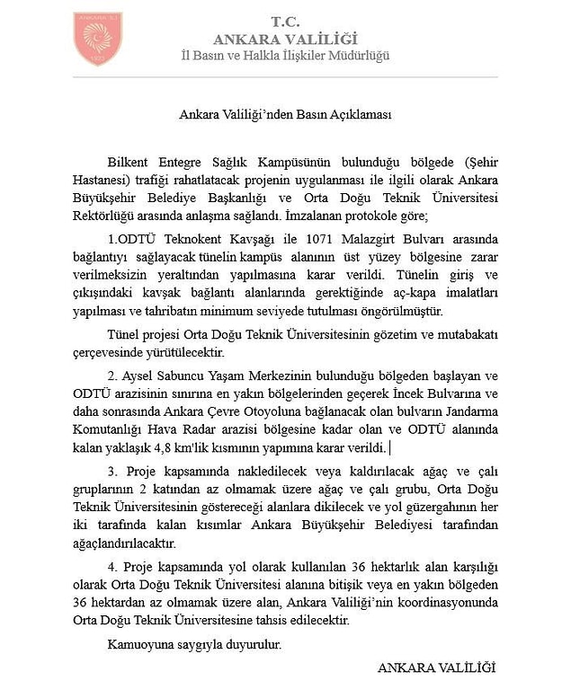 Valilik tarafından yapılan basın açıklamasu şu şekilde 👇