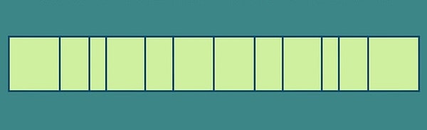 6. Если свернуть эту полоску бумаги по линиям, то какая фигура получится?