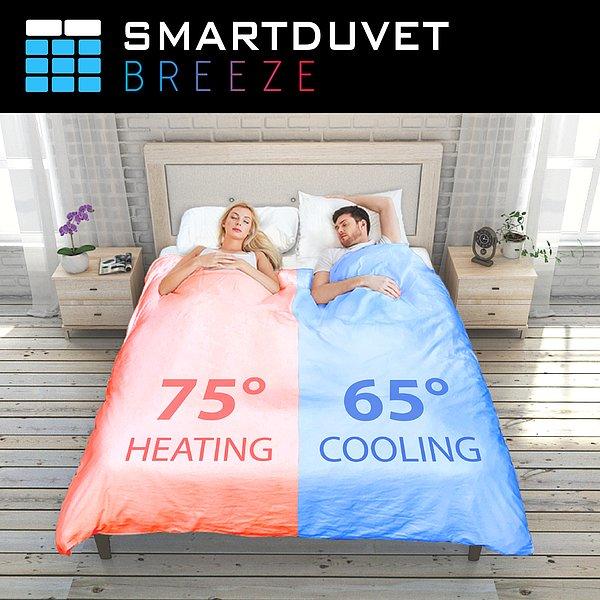 7. Smartduvet Breeze: Çift taraflı ısı ayarlayabilen ve kendi kendine yapılan yatak