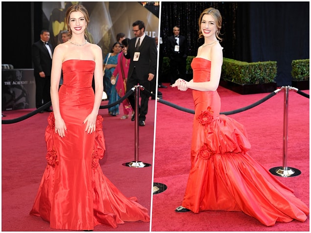 12. Sunucu olduğu 2011 yılındaki törene Valentino imzalı 80.000$ değerindeki elbiseyle katılan Anne Hathaway, bu muhteşem elbiseyi 10 milyon dolarlık Tiffany and Co. markalı bir mücevherle tamamlamıştı.