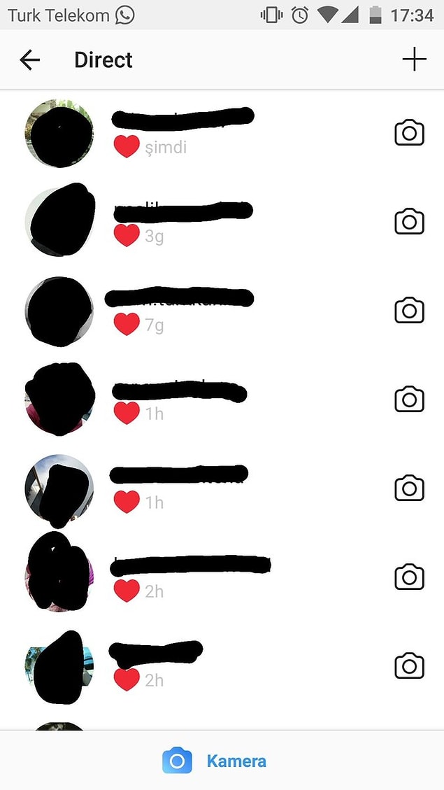 10. Instagram'da konuşmayı sonlandırma itemi