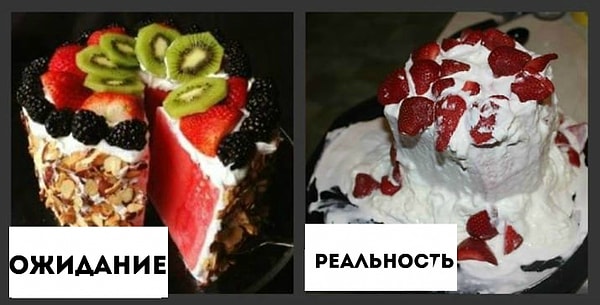 11. А как вам этот арбузный торт? Похоже, что-то пошло не так с кремом!