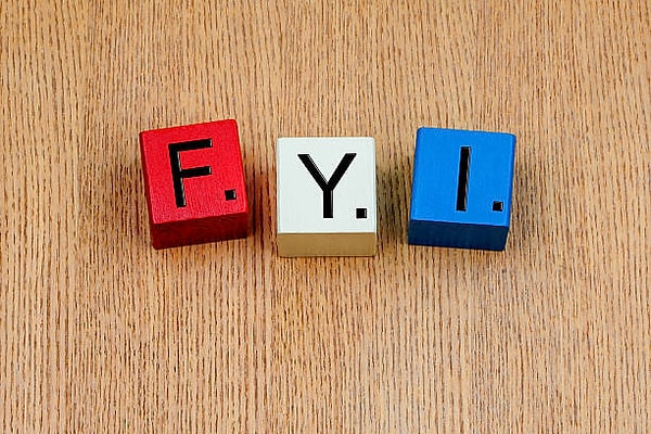 15. FYI: "for your information" или "к вашему сведению"