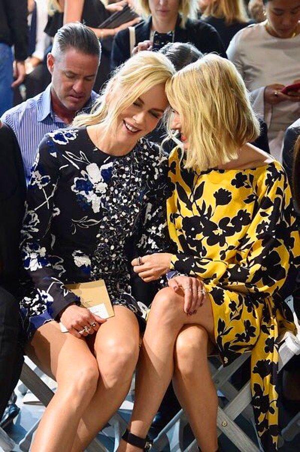11. Nicole Kidman ve yakın dostu Naomi Watts'ın çiçek desenli elbiselerinin uyumu da gözlerden kaçmadı