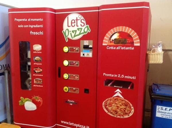 2. Yalnızca pizza satan bu otomat 😍