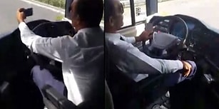 Otobüs Kullanırken Önce Sigara İçip, Sonra da Selfie Yapan Şoför