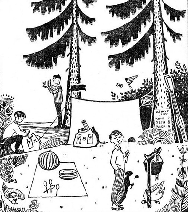 7. Чем занимается четвертый парень на картинке?