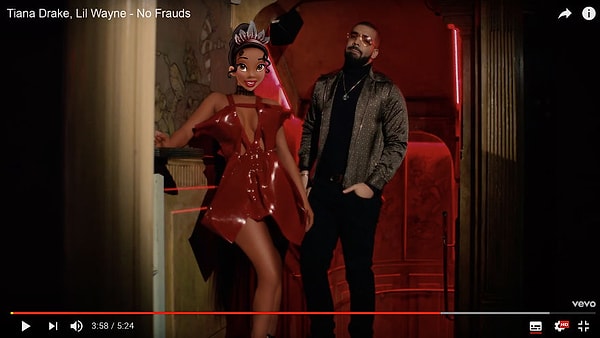 11. Тиана в образе Никки Минаж из клипа "No frauds"