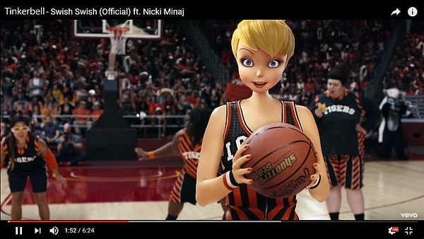 13. Динь-Динь в образе Кэти Перри из клипа "Swish swish"