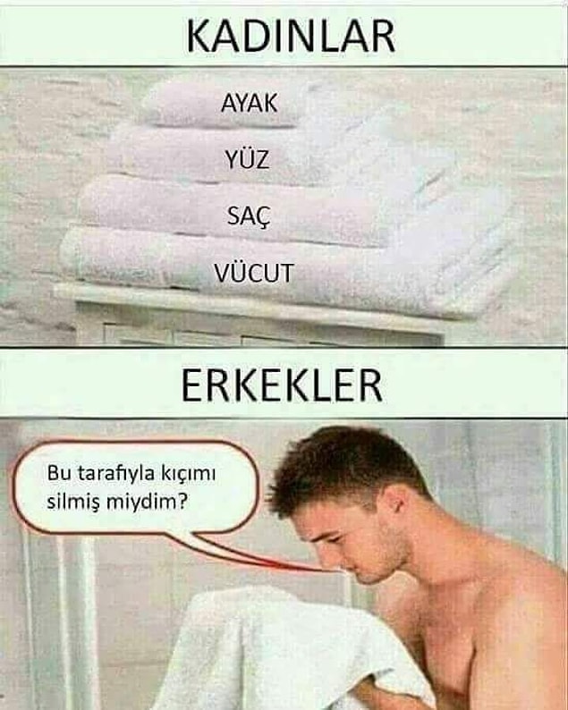 1. Erkek sorunları bilmem kaç 😂